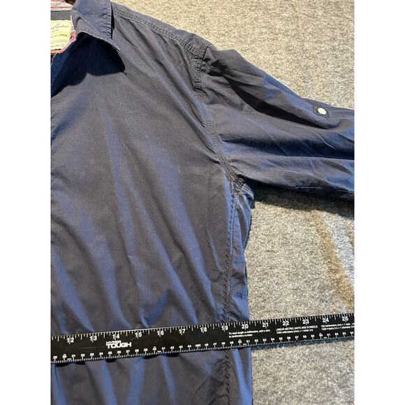 Robert Graham Shirt Blue Men's Large Tailored Fit (FITS LIKE A MEDIUM) - Picture 6 of 7